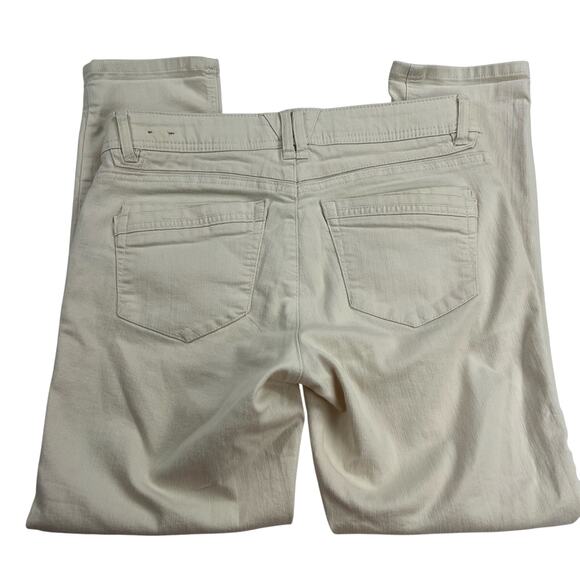 Democracy "Ab"Technology Winter White Mid Rise Ankle Tummy Control Jeans Size 6 - Picture 3 of 14